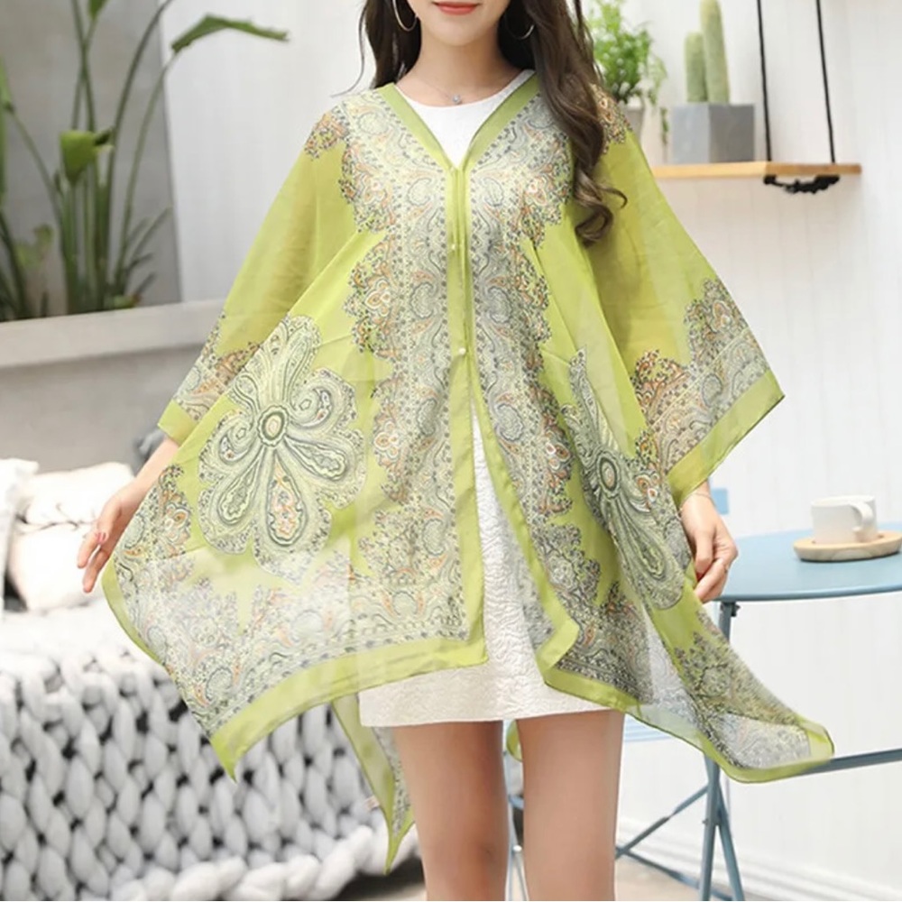Women's Cover Up Poncho Beachwear Dress Summer Kaftan Top